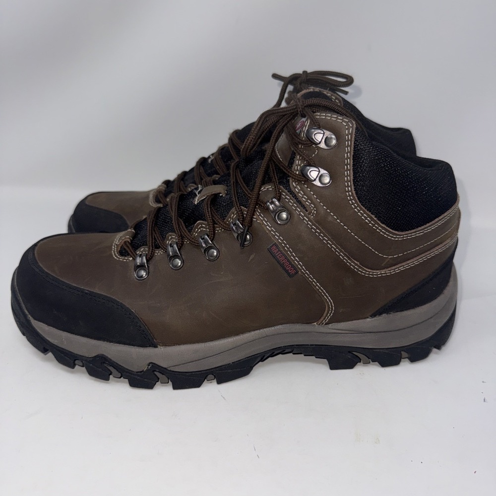 Hiking Boots Guide Series Waterproof Leather Men's Size 11.5 Brown Lace Up